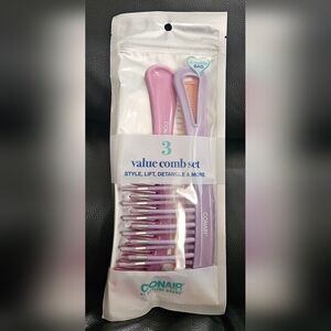 Conair 3-Piece Value  Comb Set NEW